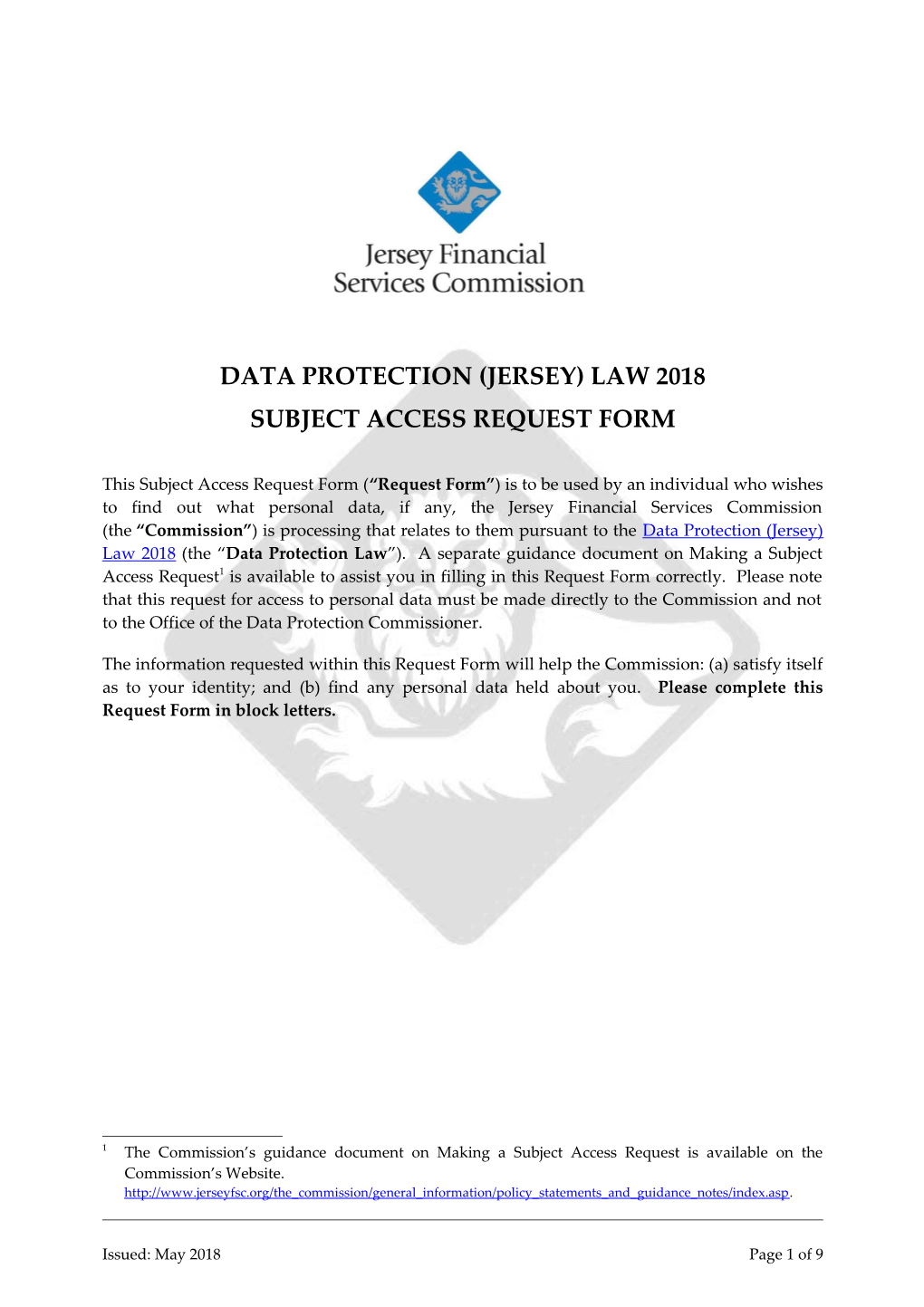 Data Protection (Jersey) Law 2018