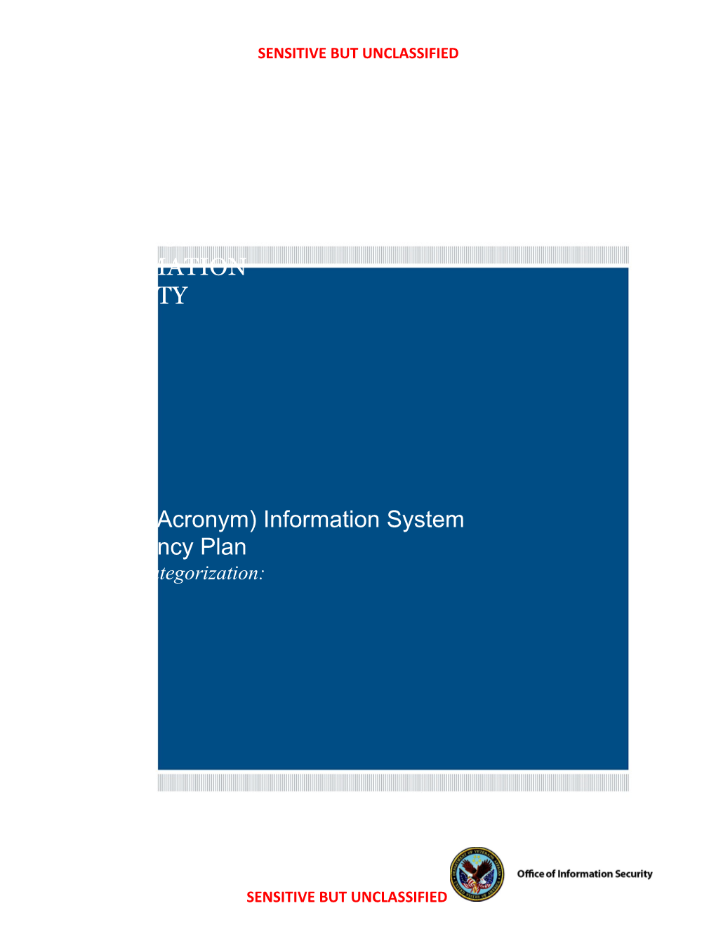 Information System Contingency Plan Template (Department of Veterans Affairs)