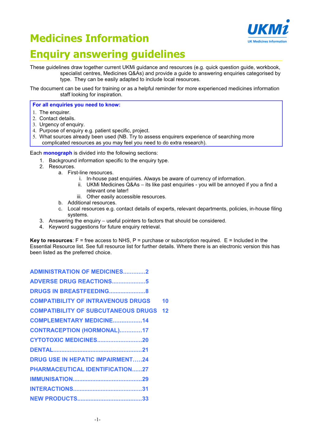 Medicines Information