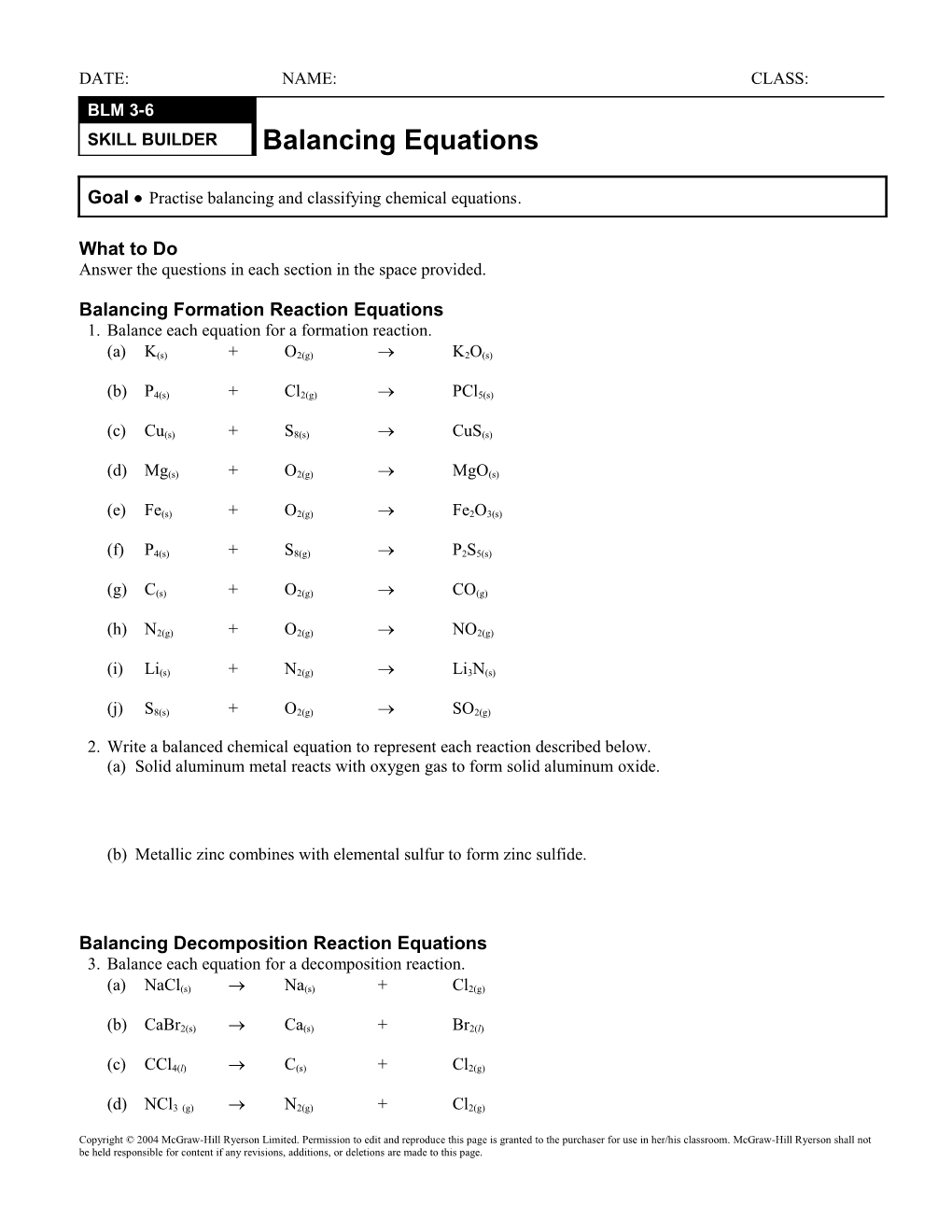 Answer the Questions in Each Section in the Space Provided