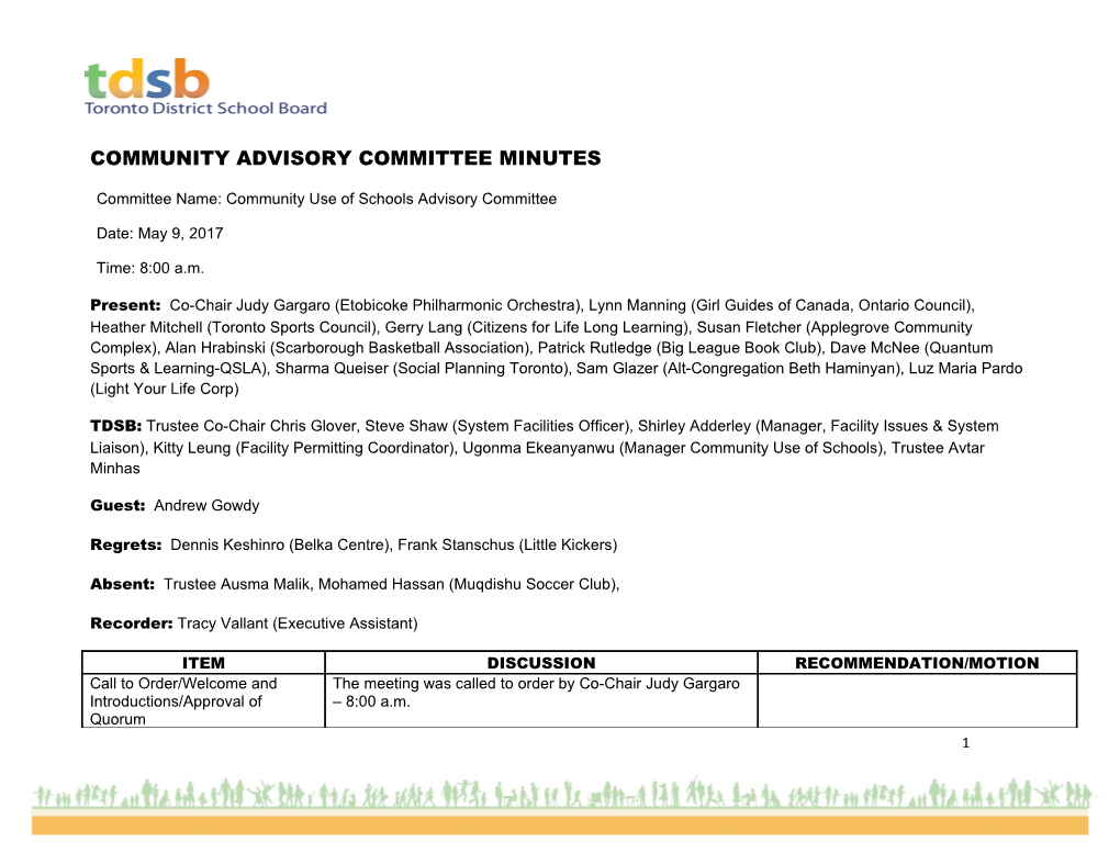 Community Advisory Committee Minutes s1