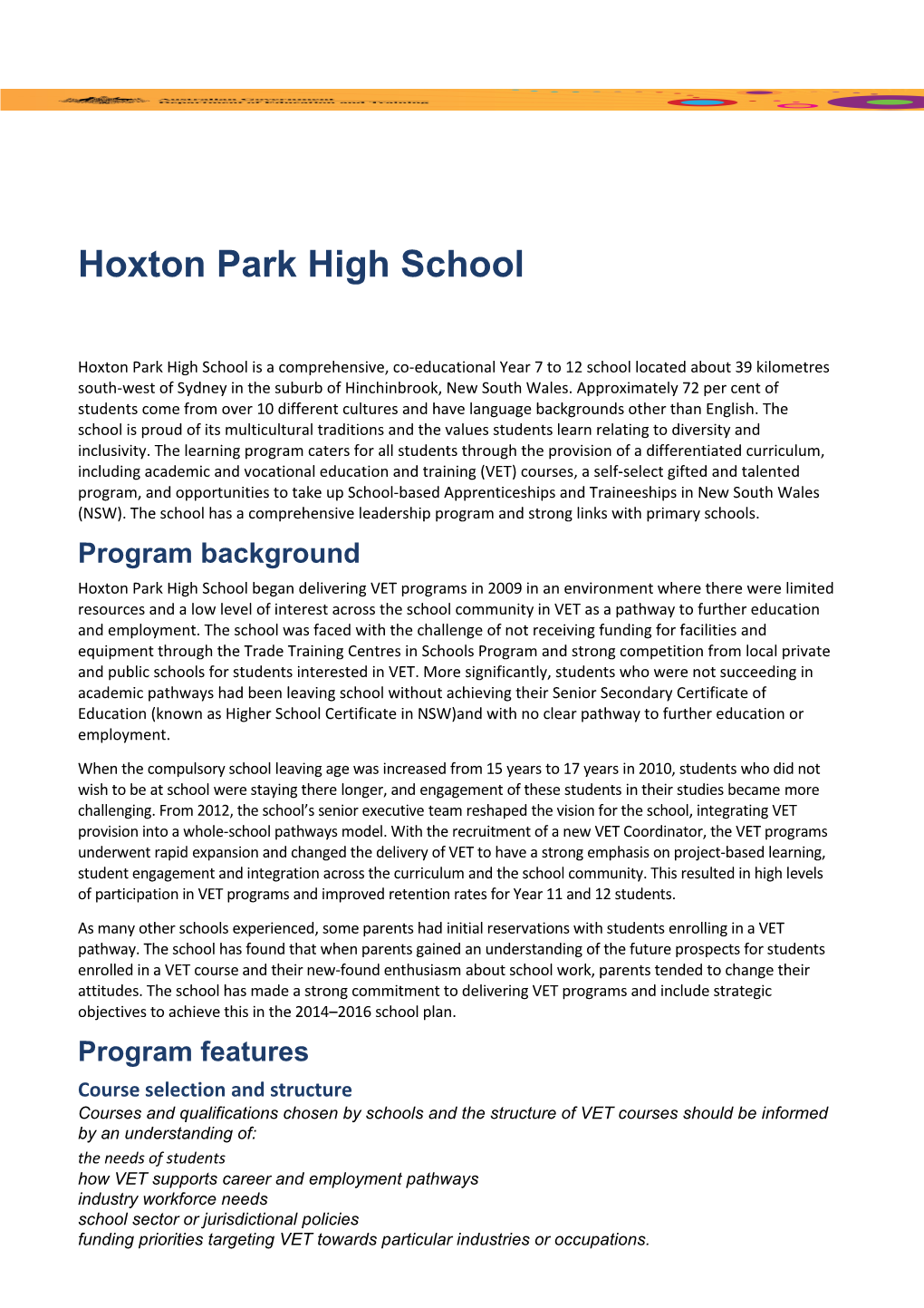 Hoxton Park High School