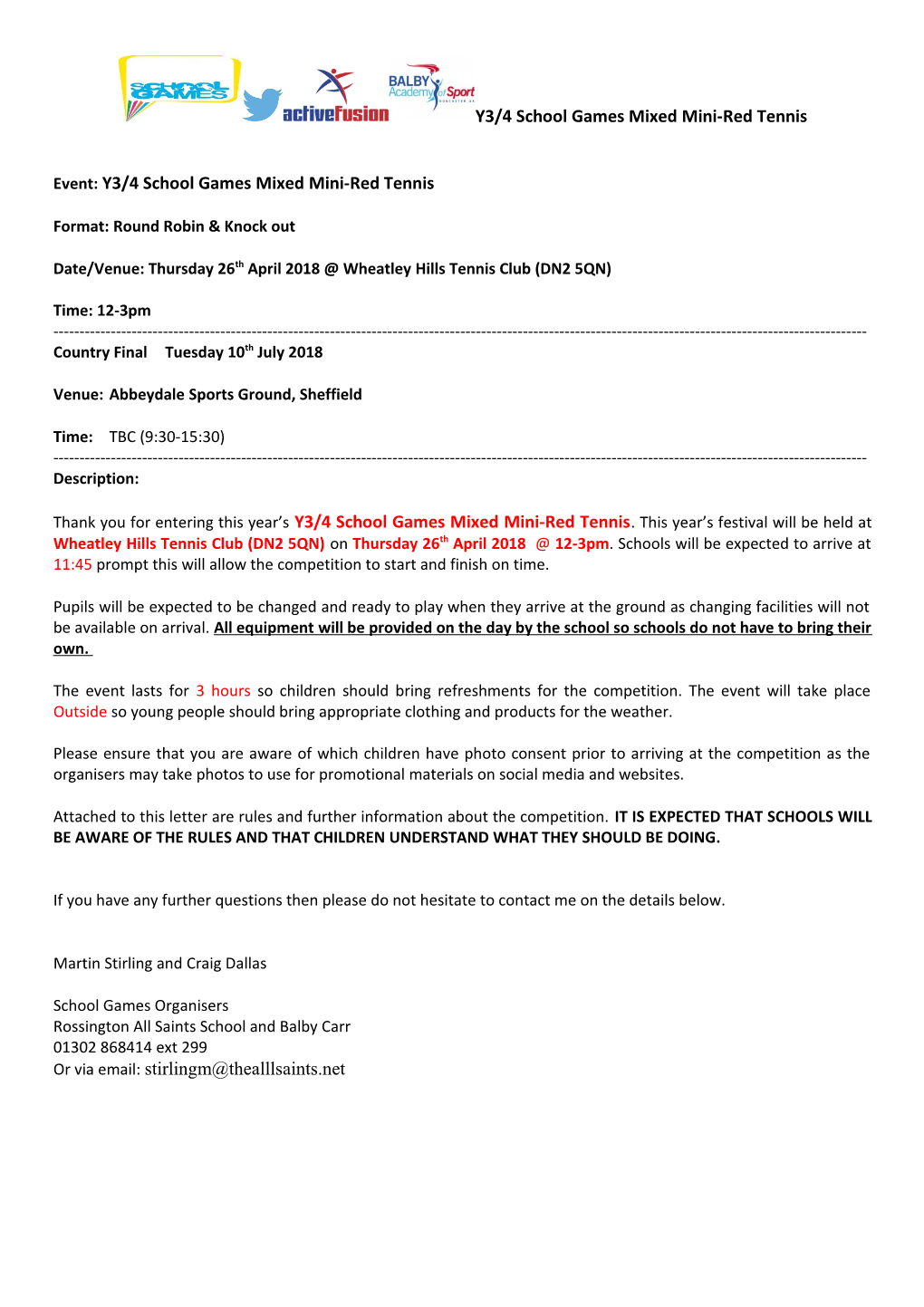 Doncaster Tri Golf Letter 2014 s1