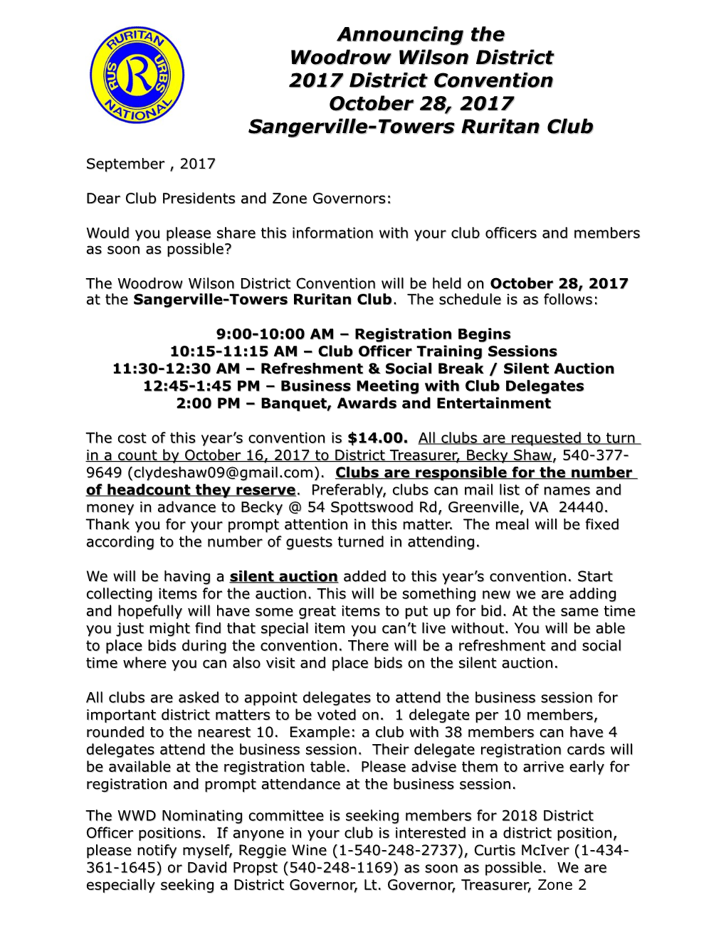 Sangerville-Towers Ruritan Club
