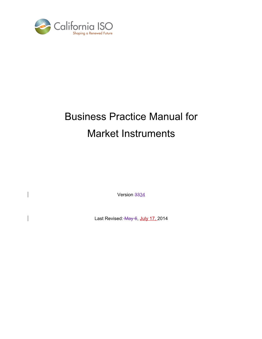 Business Practice Manual For s14