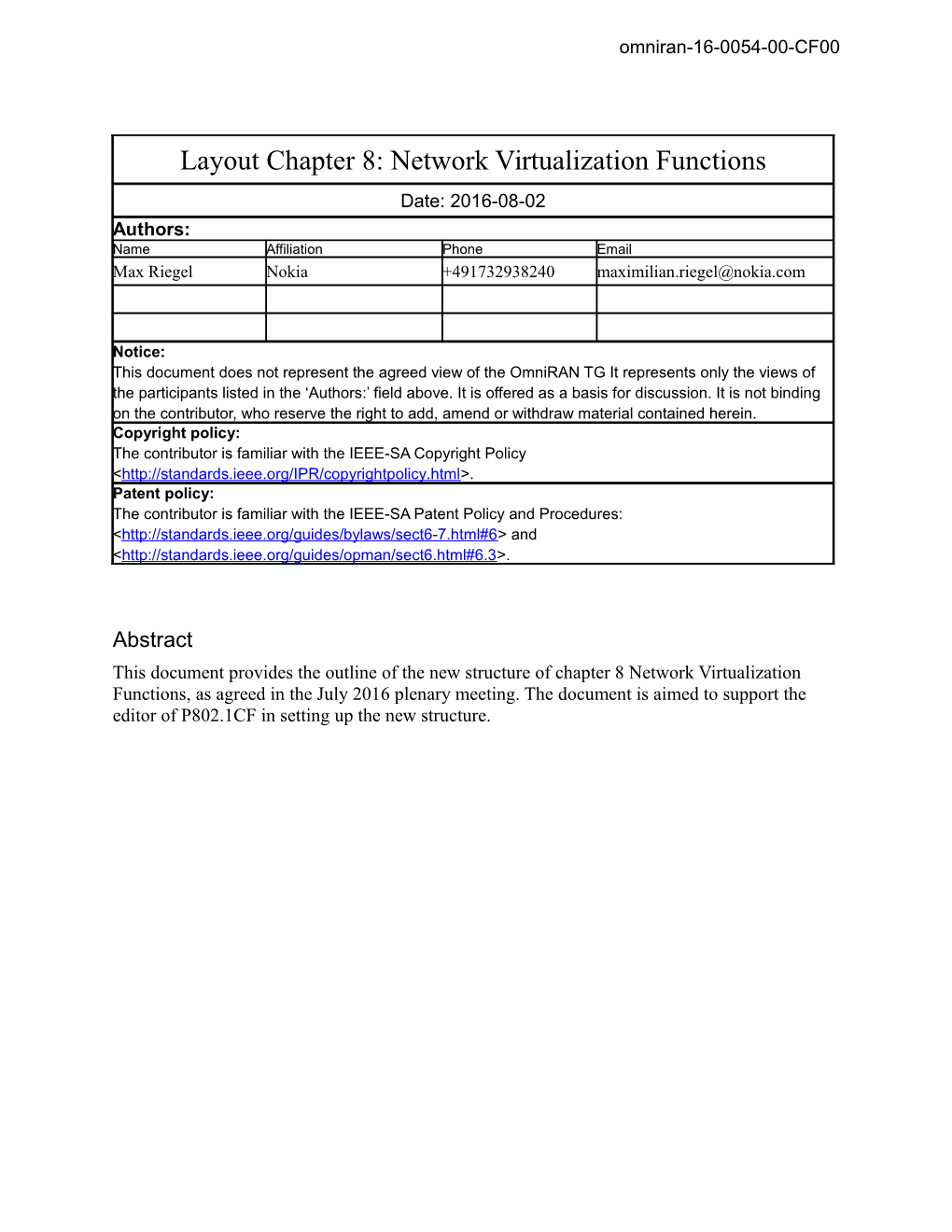 IEEE 802.16 Mentor Document Template