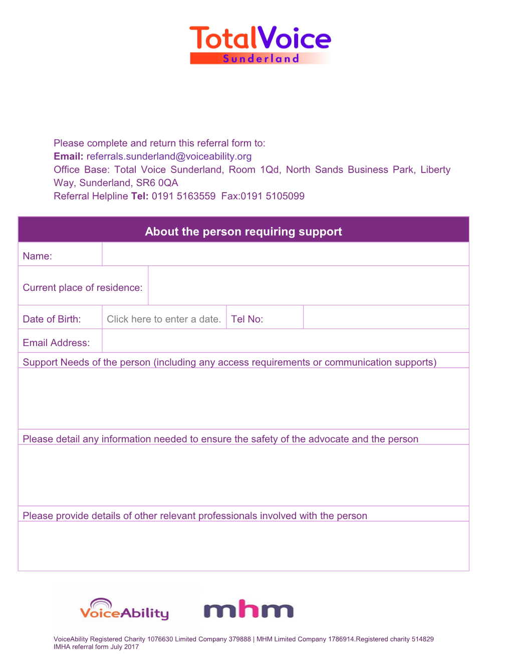 Please Complete and Return This Referral Form To