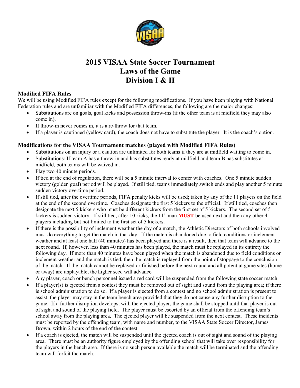 2009 VISAA State Soccer Tournament