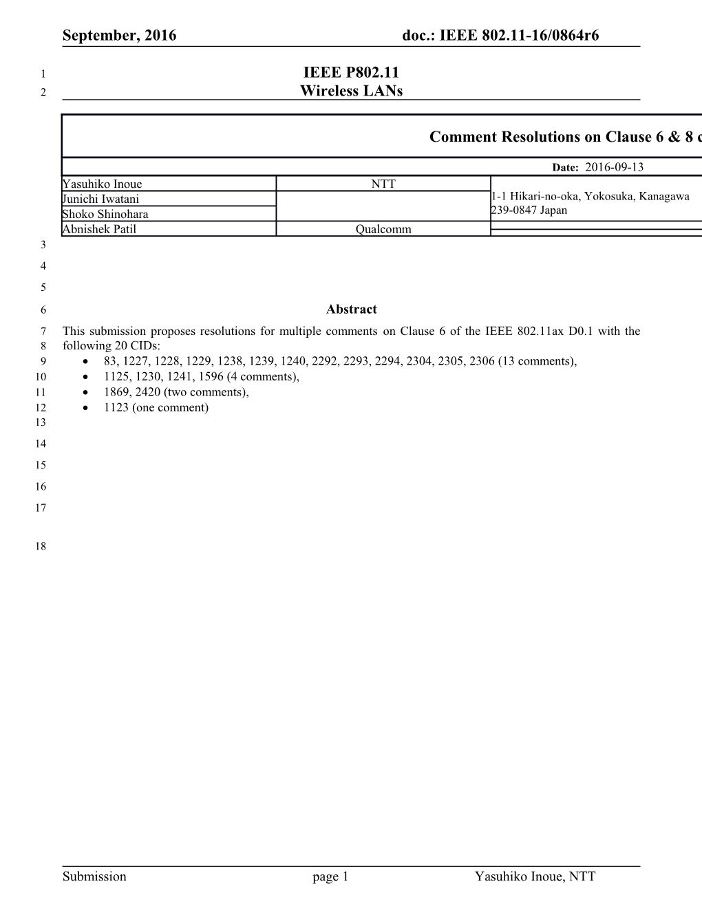 IEEE P802.11 Wireless Lans s133