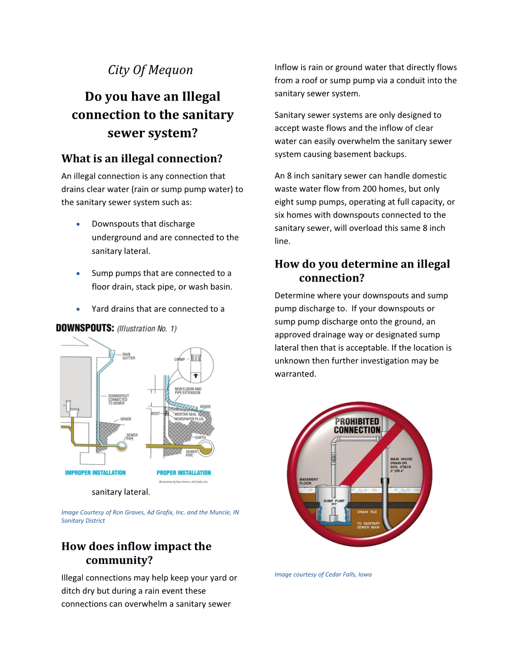 Do You Have an Illegal Connection to the Sanitary Sewer System?