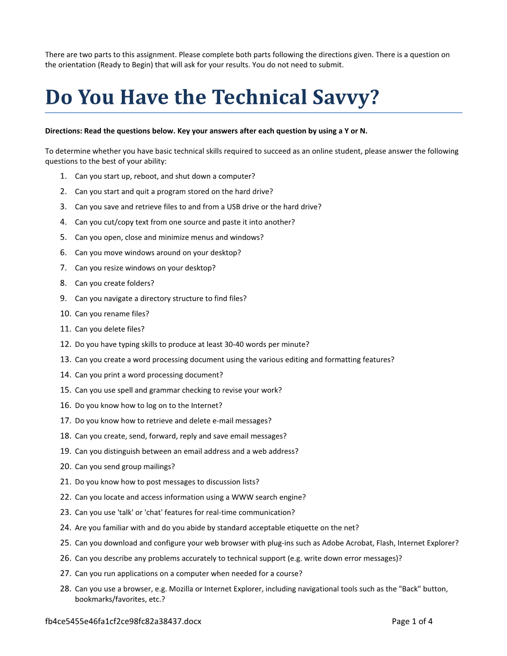 Do You Have the Technical Savvy?