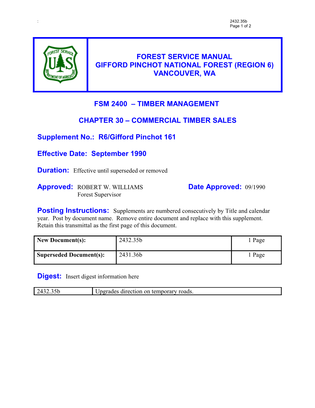 Chapter 30 Commercial Timber Sales