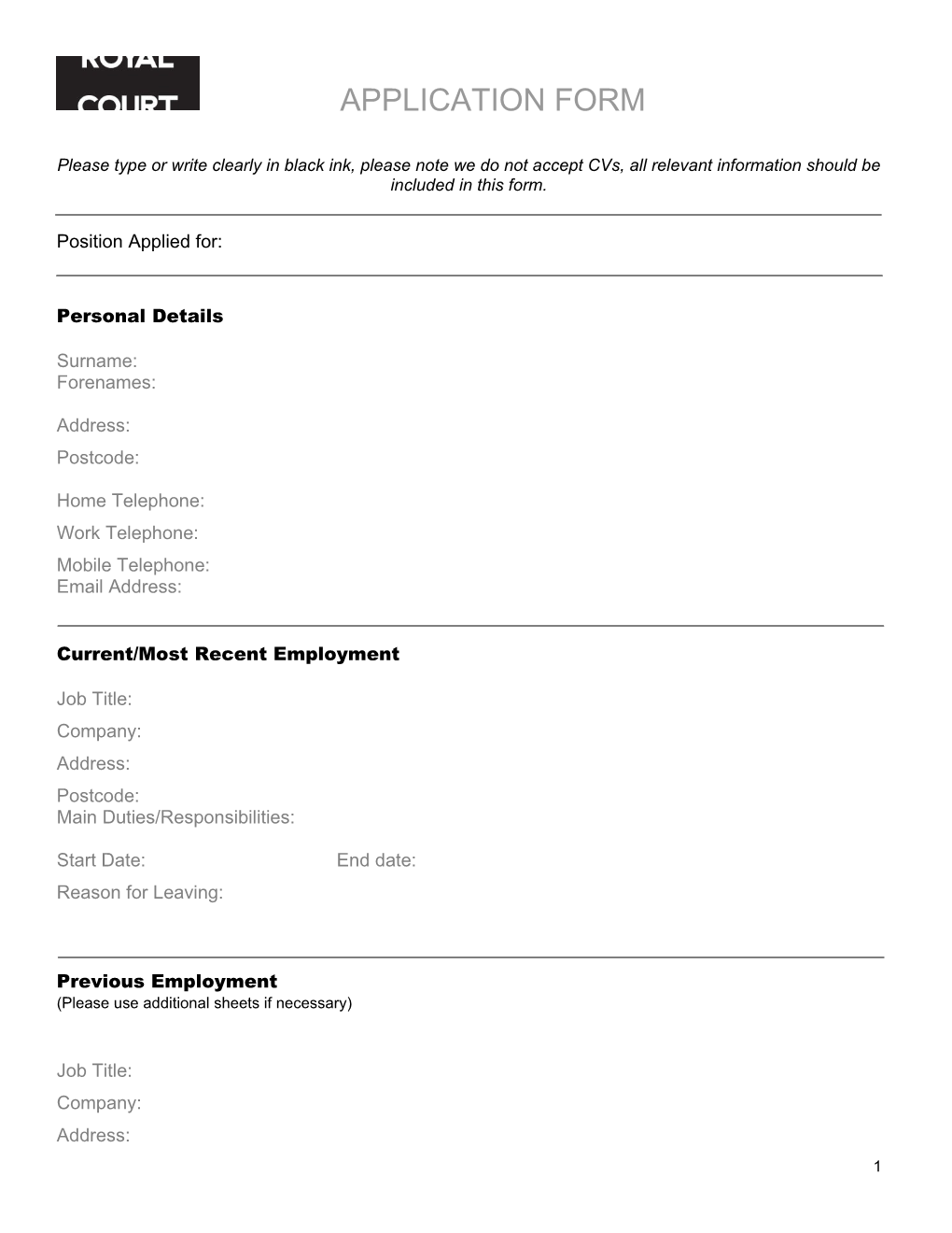 Application Form s13