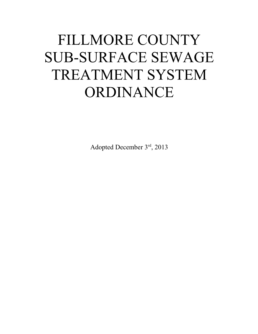 Sub-Surface Sewage Treatment System