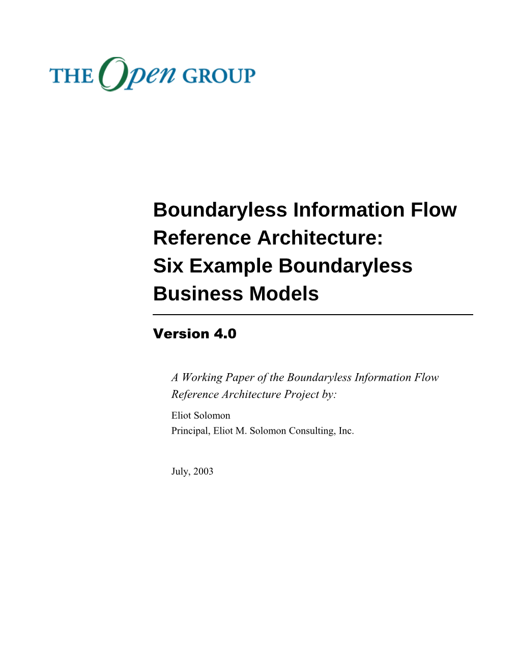 Boundaryless Information Flow Reference Architecture