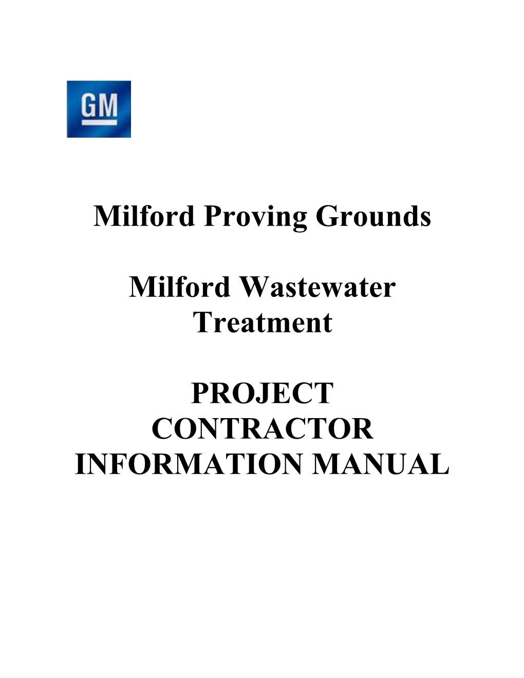 Contractor Information Manual