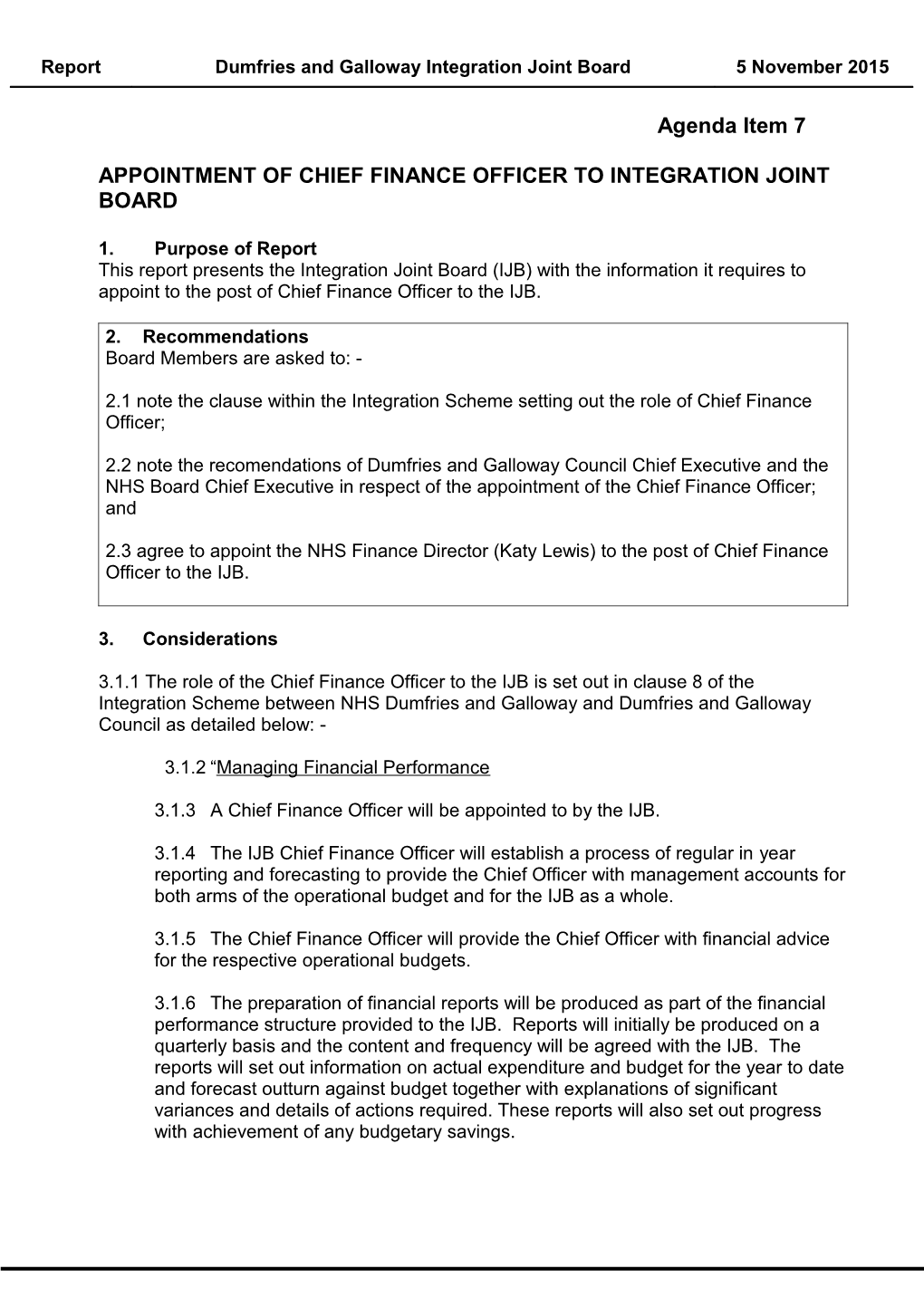 Committee Report to 13 May 2008 s1