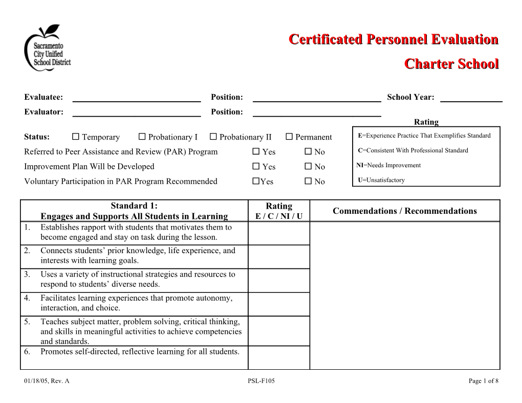 01/18/05, Rev. APSL-F105page 1 of 8