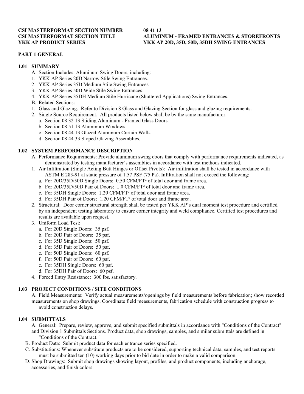 Csi Masterformat Section Number