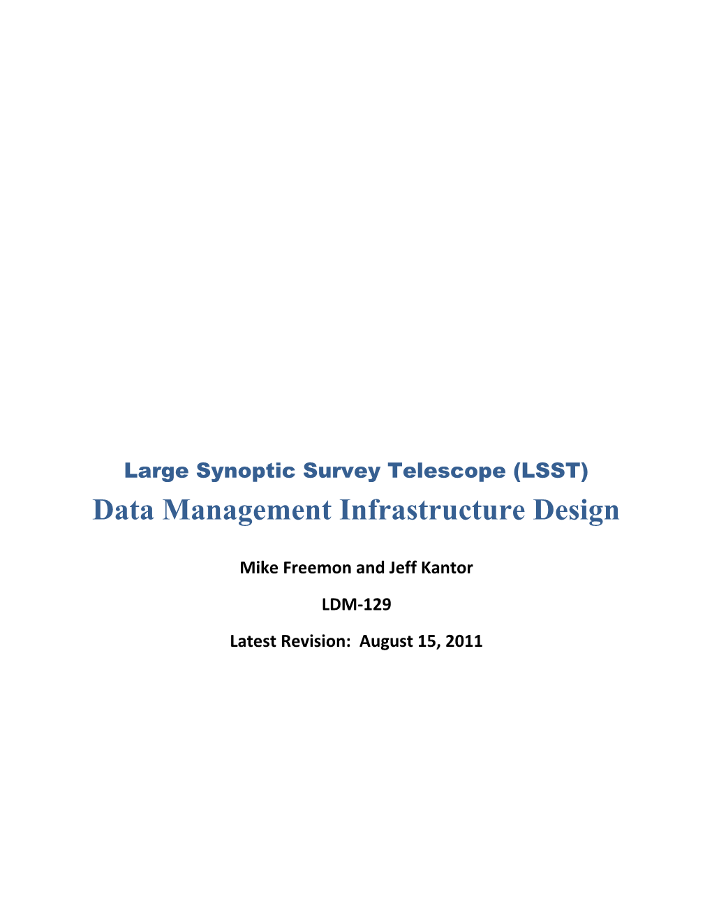 Large Synoptic Survey Telescope (LSST)