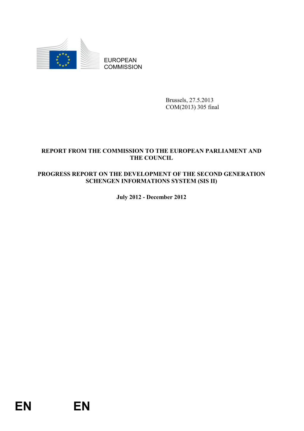 Report from the Commission to the European Parliament and the Council