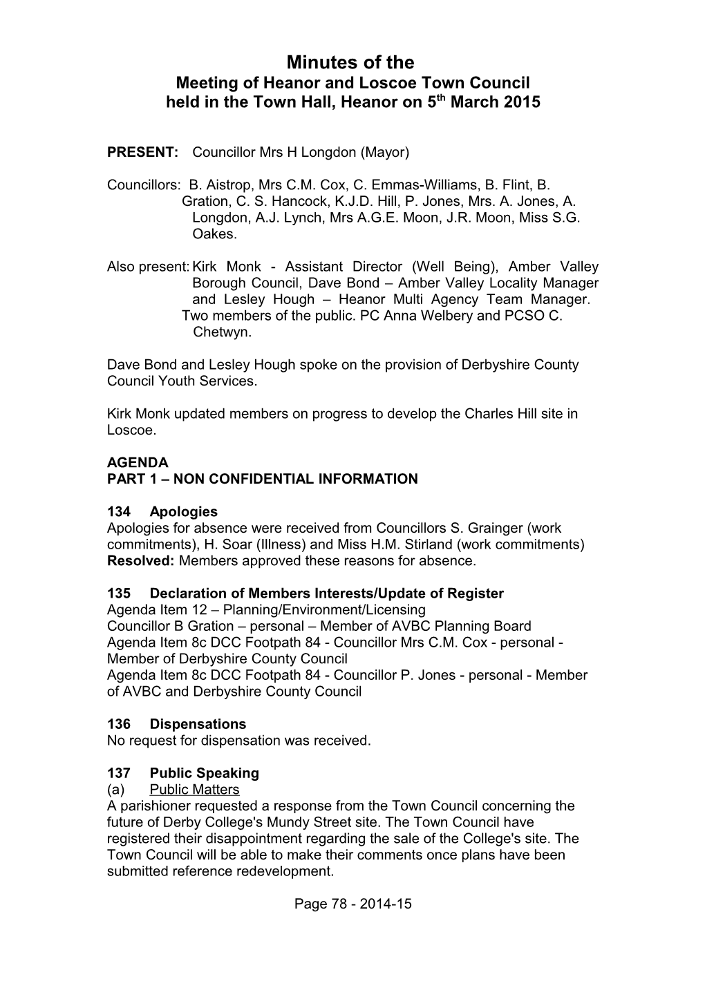 Meeting of Heanor and Loscoe Town Council s1