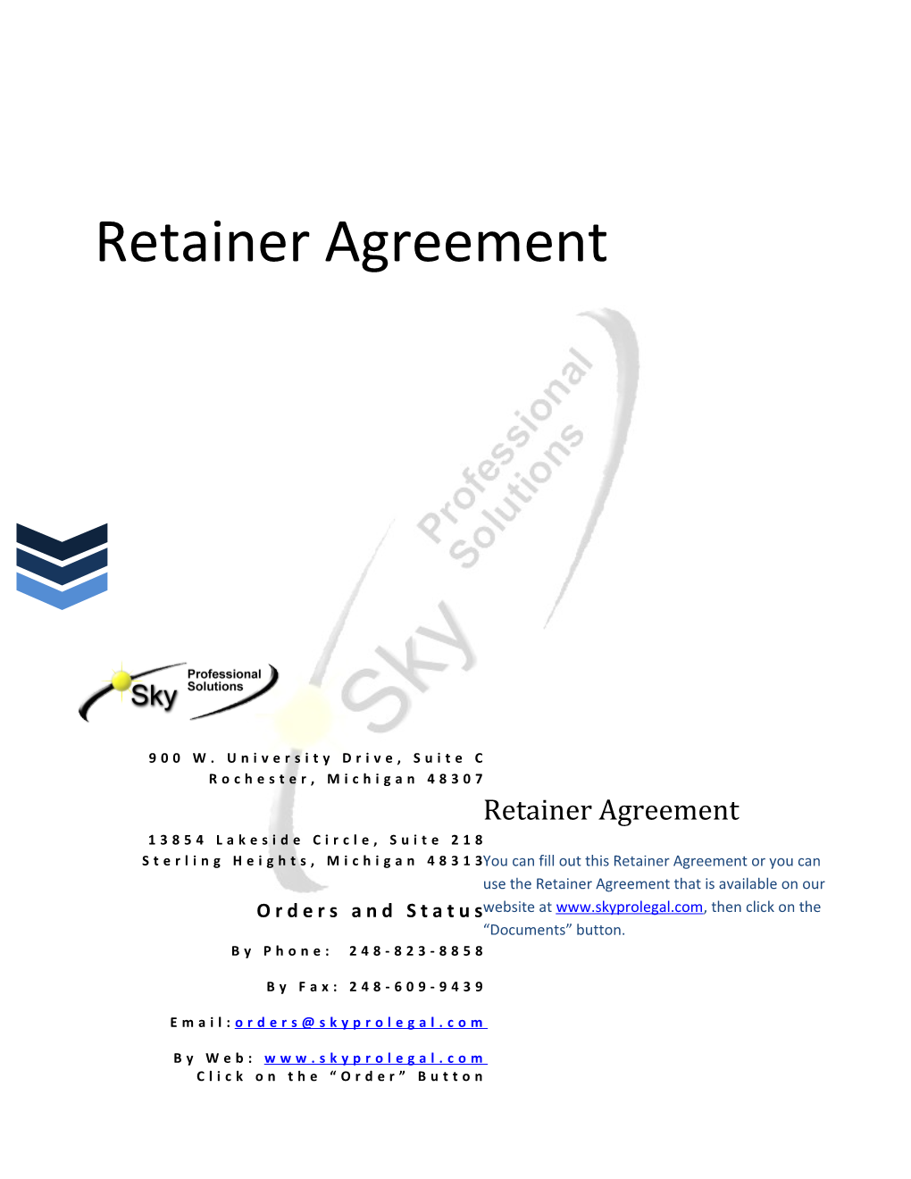 Terms of Engagement ( Retainer Agreement )