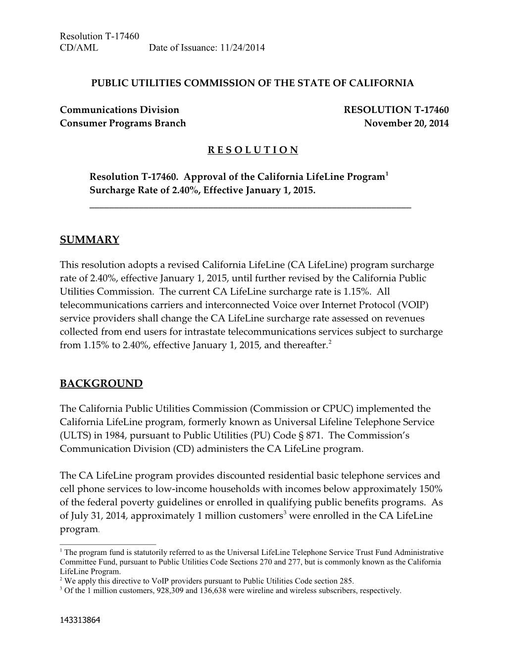 Public Utilities Commission of the State of California s112