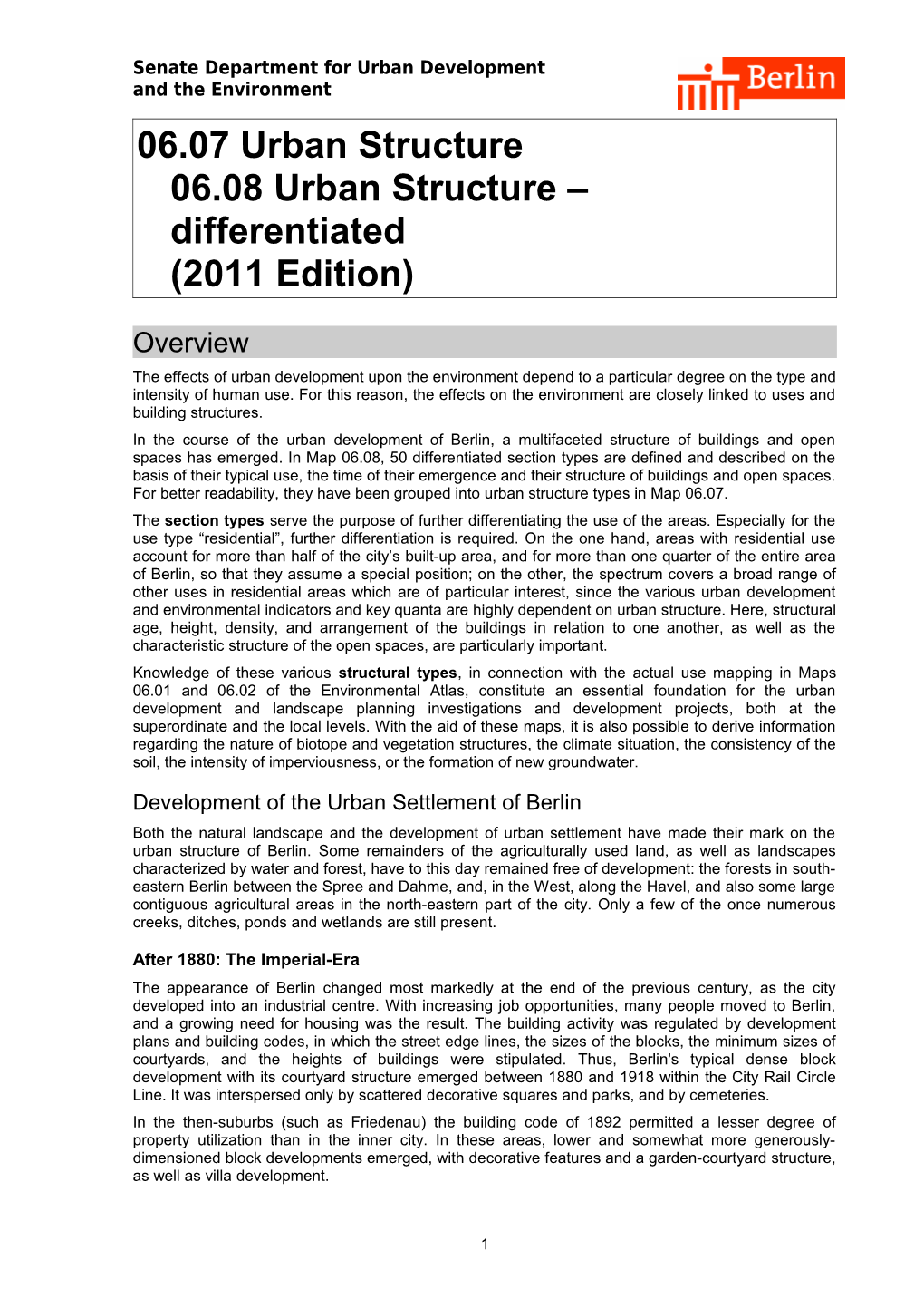 06.07 Urban Structure / 06.08 Urban Structure Differentiated (Edition 2011)