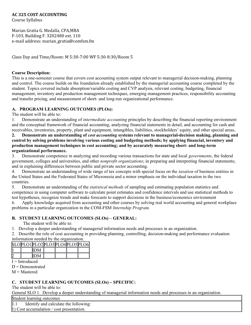 Ac 325 Cost Accounting