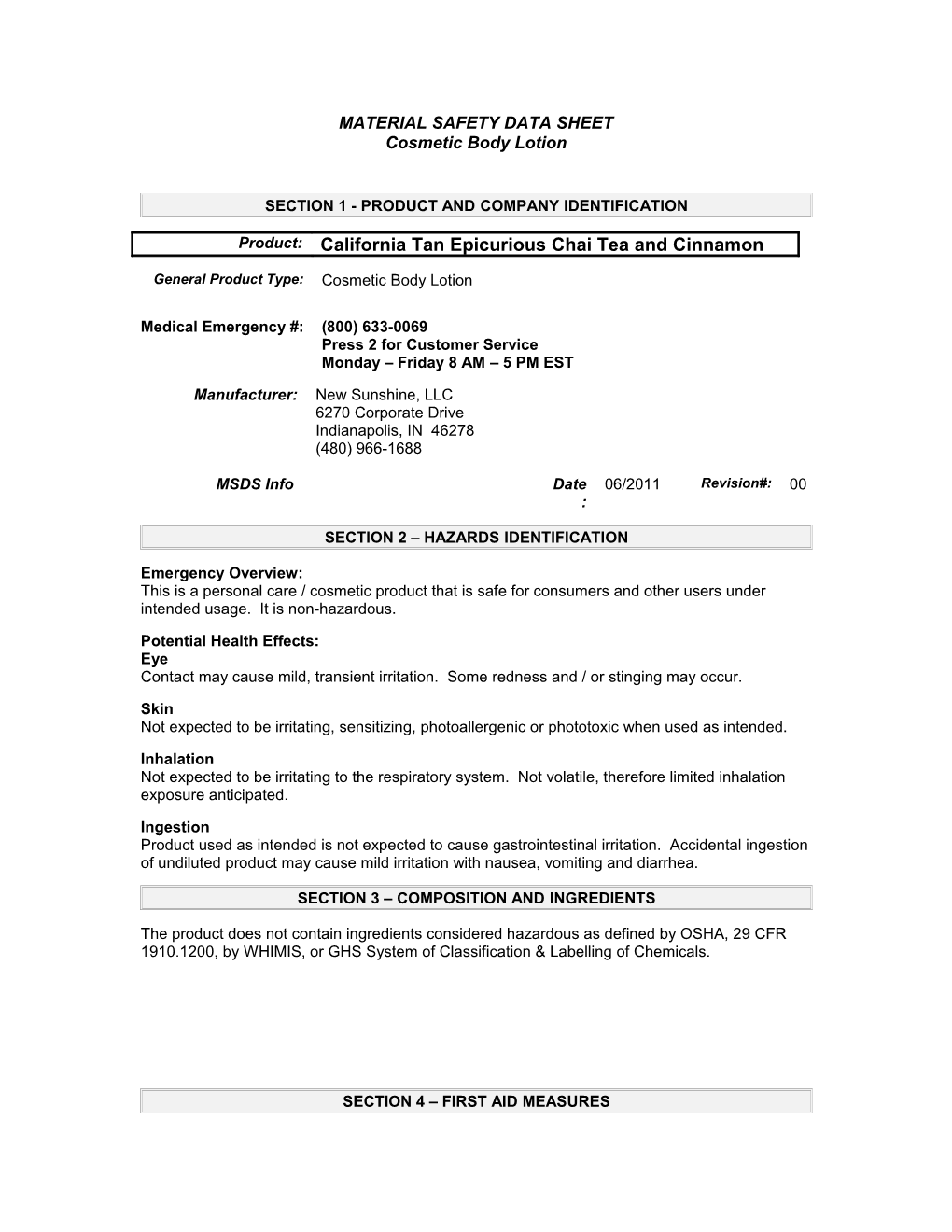 Material Safety Data Sheet s72