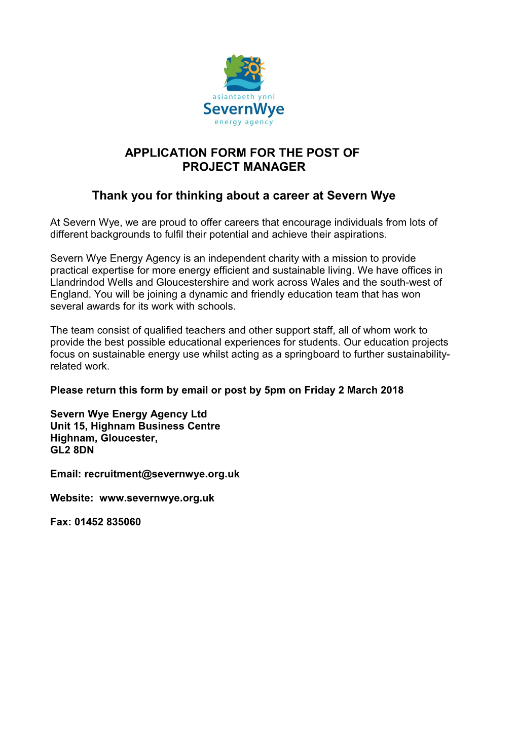 Application Form for the Post Of s4