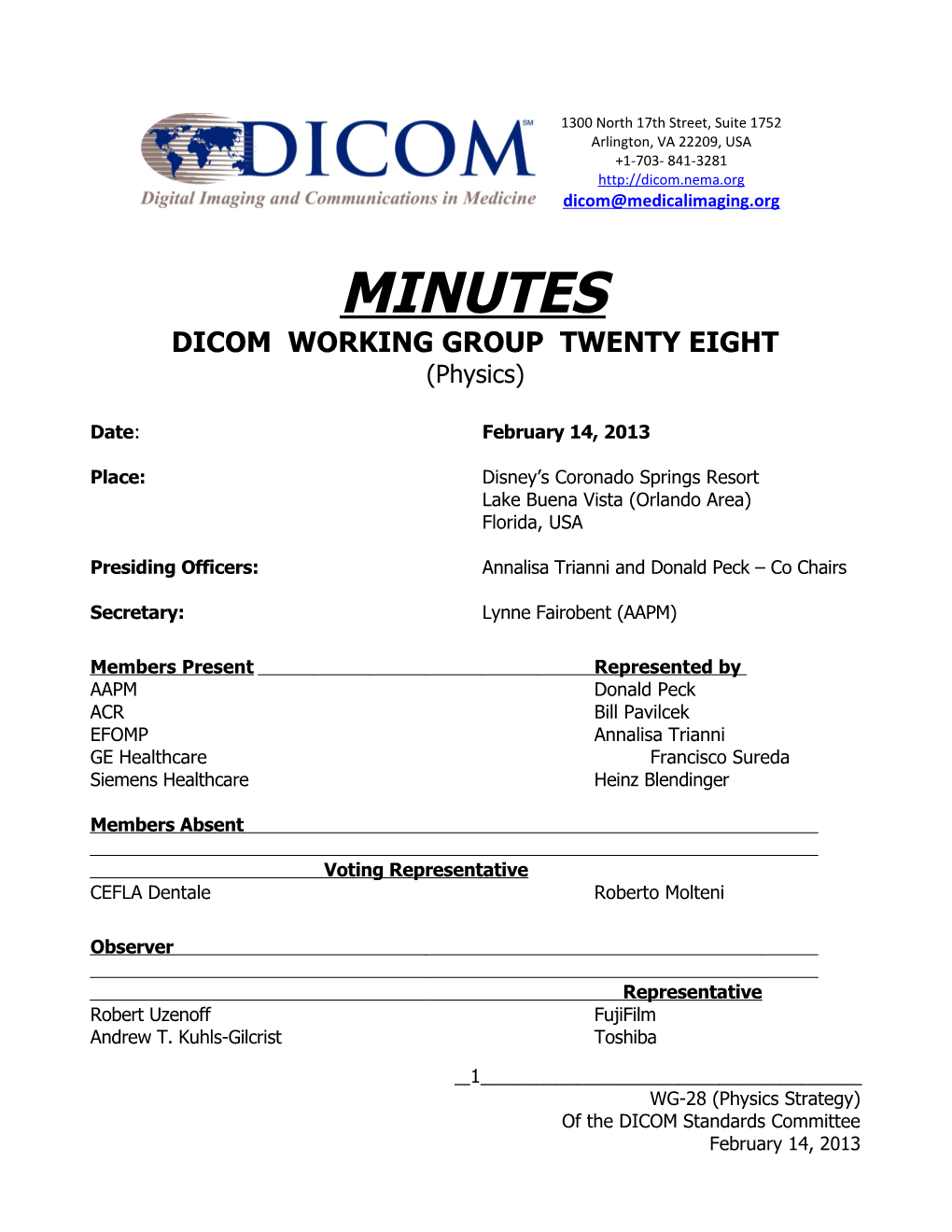 Dicom Working Group Twenty Eight