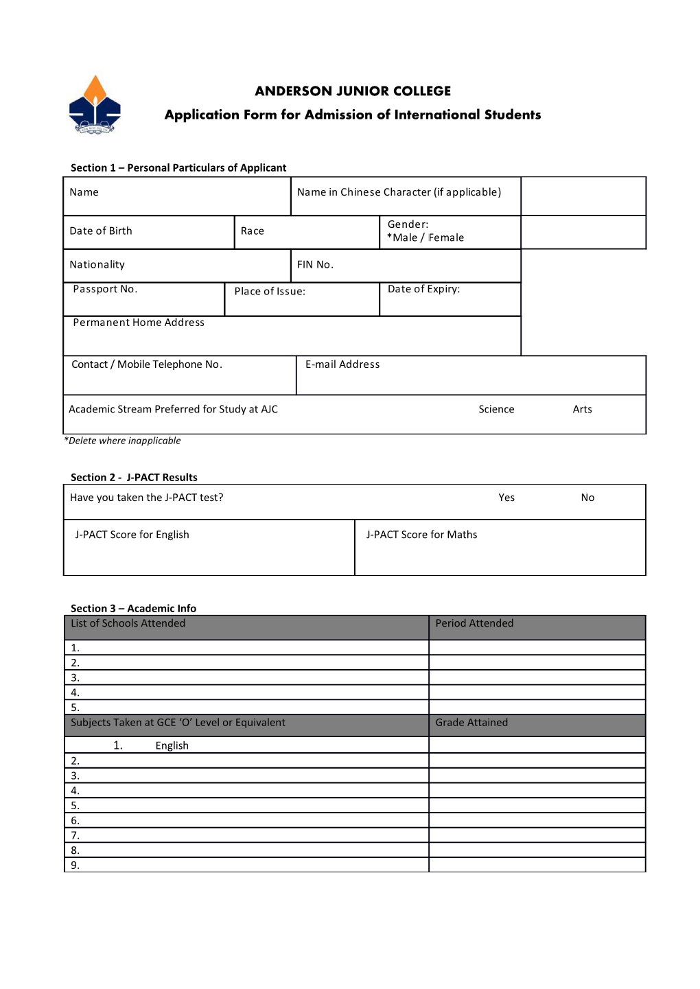 AJC DSA Application Form 06