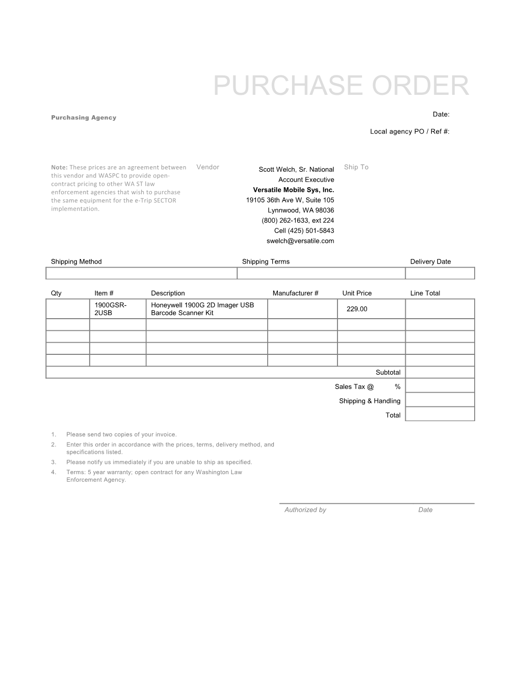 Purchase Order