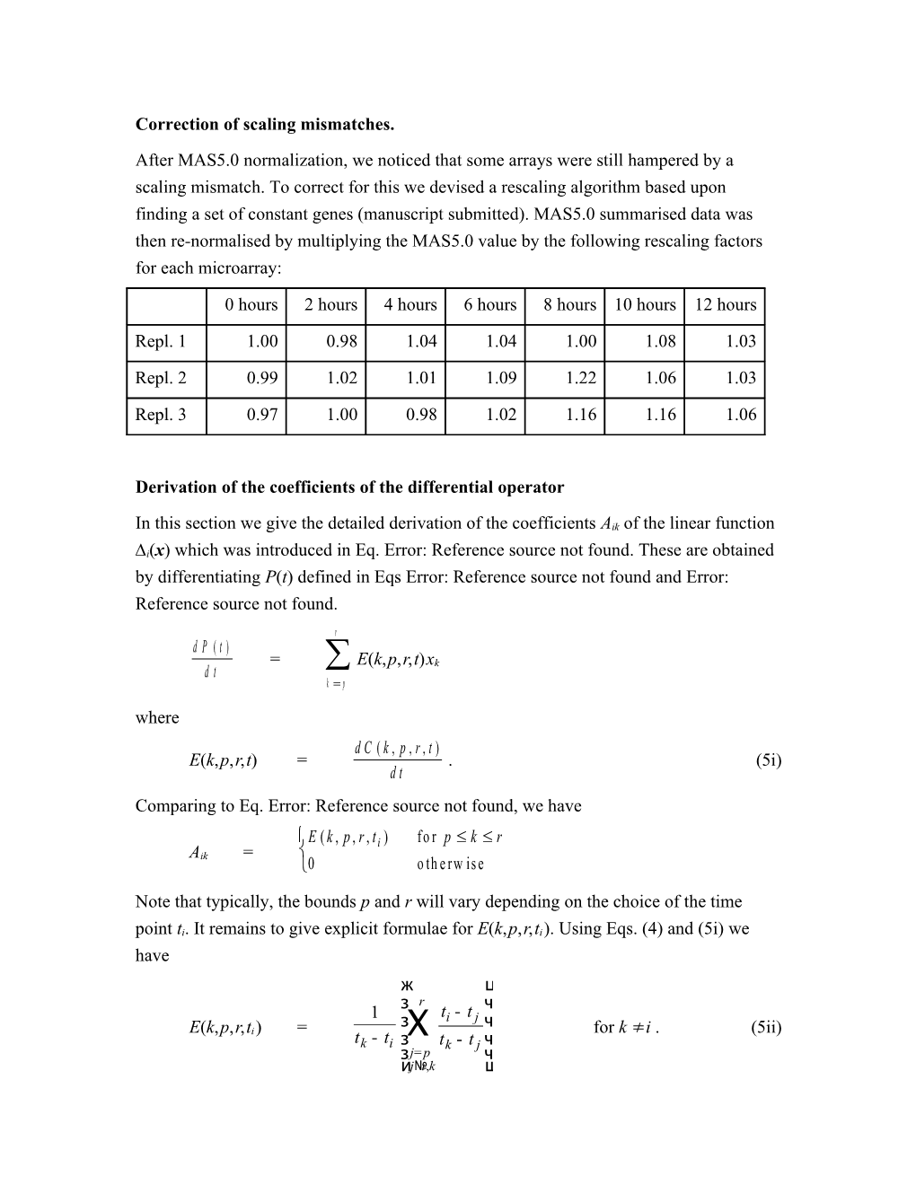 Derivation of the Coefficients of the Differential Operator