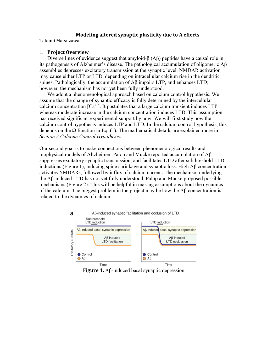 Modeling Altered Synaptic Plasticity Due to Aβ Effects