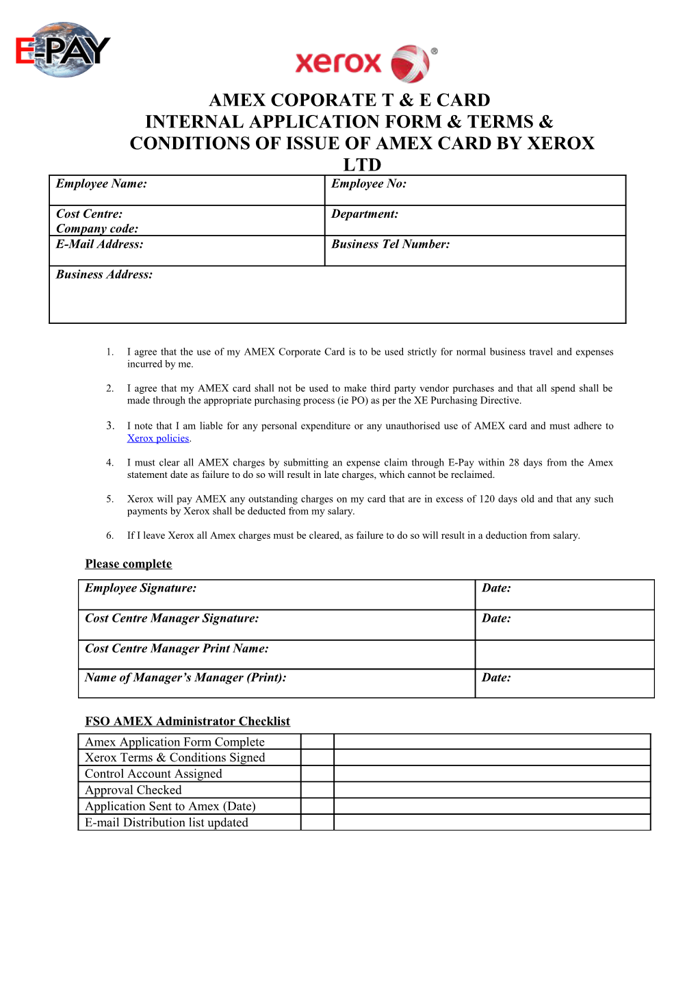 Salary Advance Form