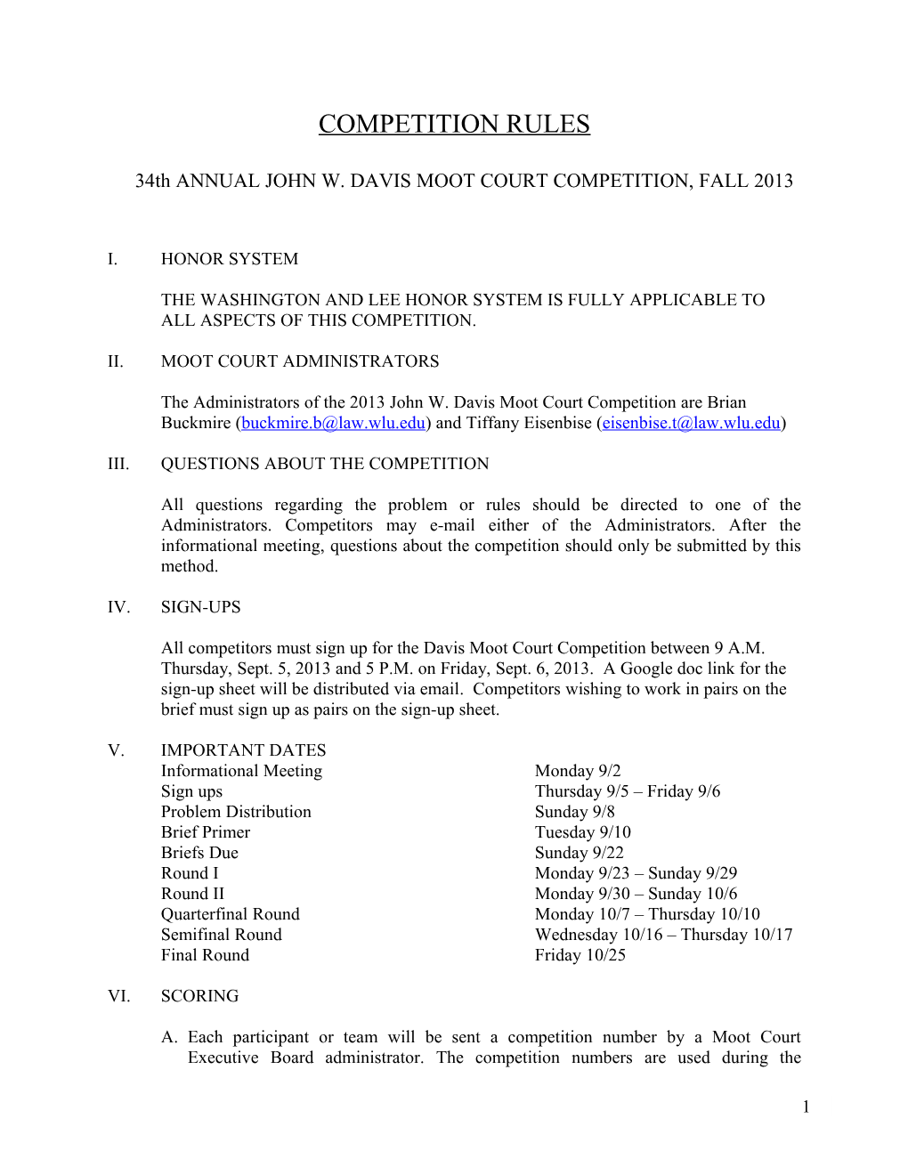 2003 Consolidated Rules Schedules