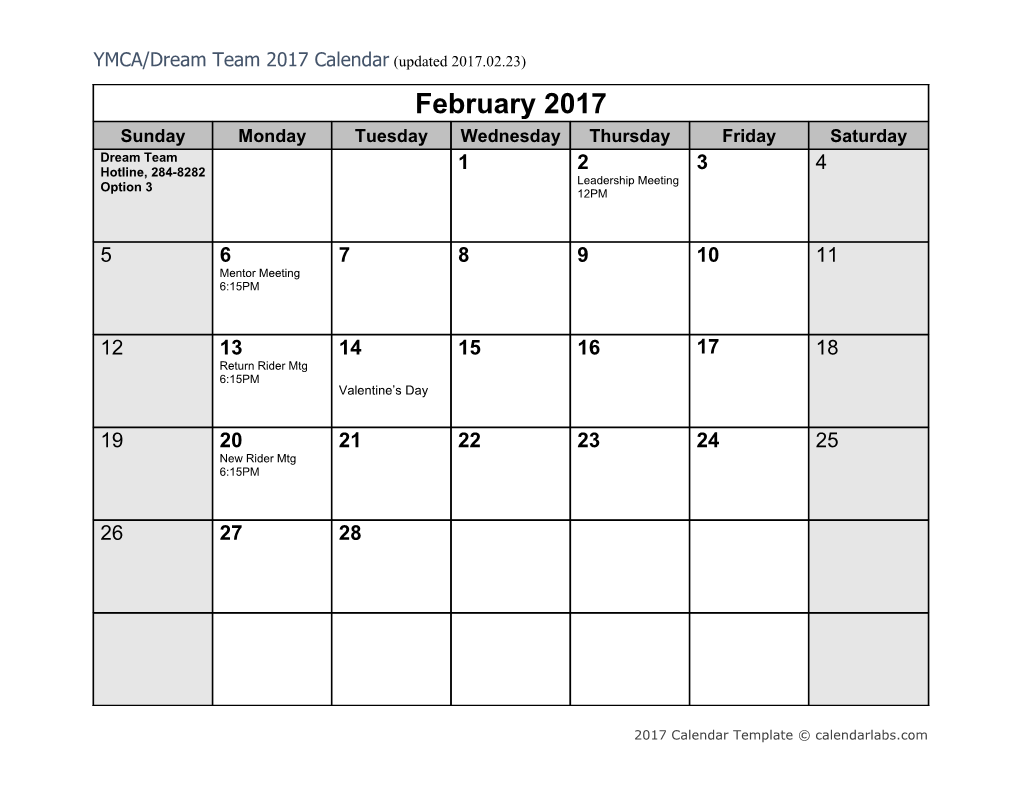 2017 Monthly Calendar - Calendarlabs.Com s2