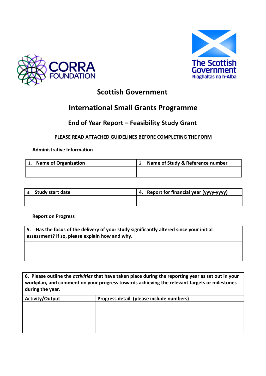 International Small Grants Programme