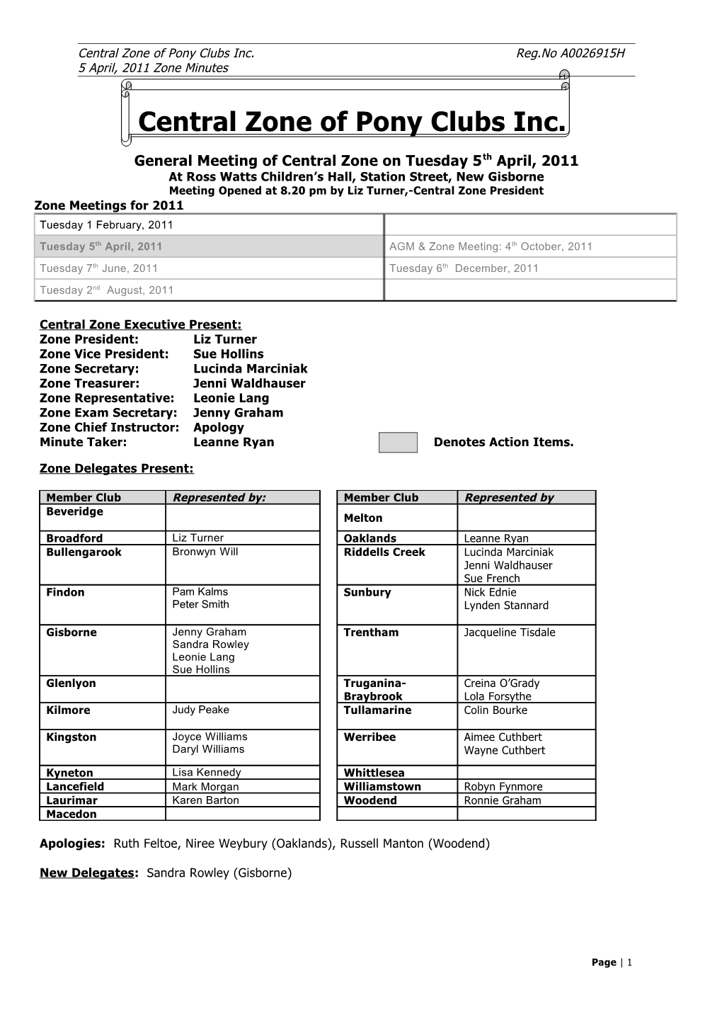 Central Zone of Pony Clubs Inc. Reg.No A0026915H s2