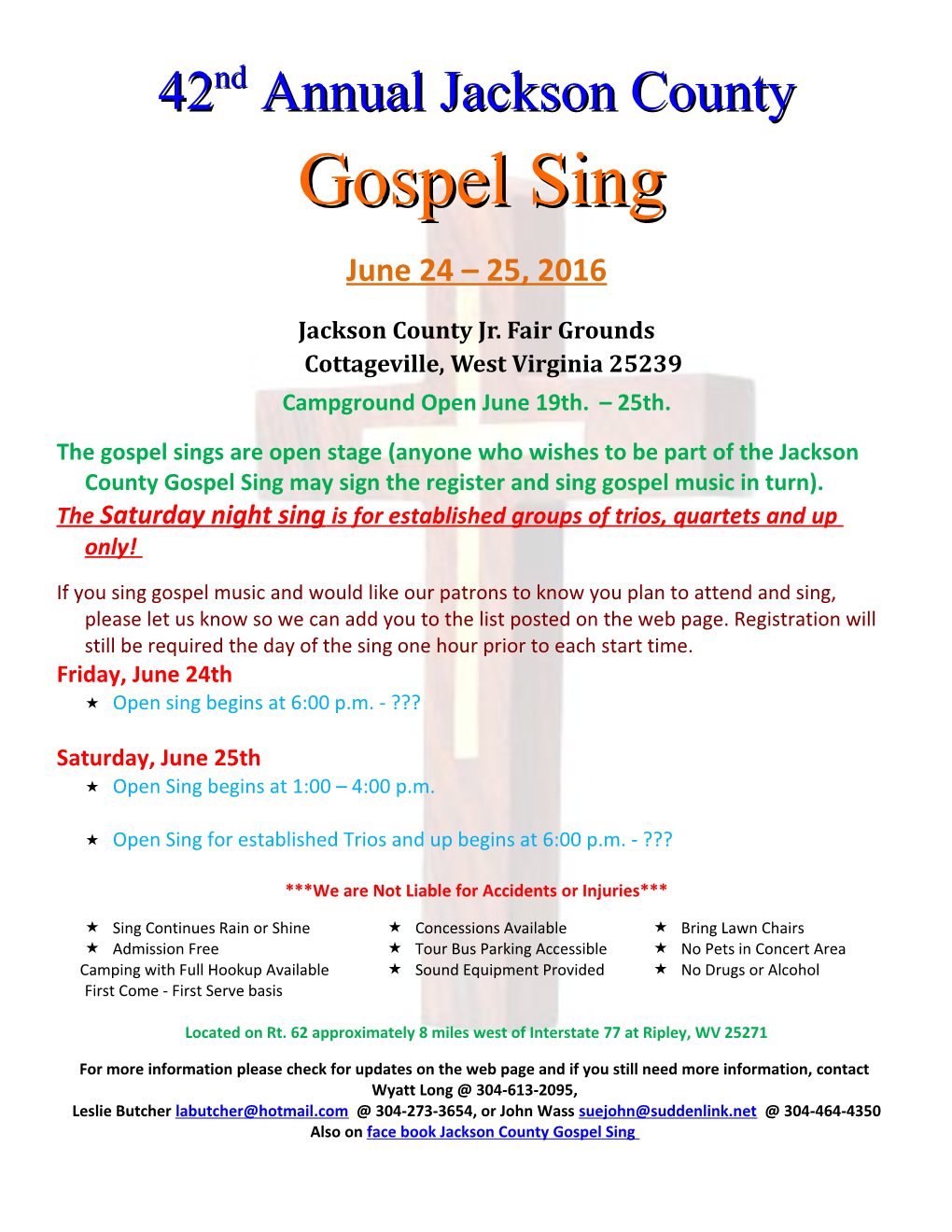 35Th Annual Jackson County Gospel Sing