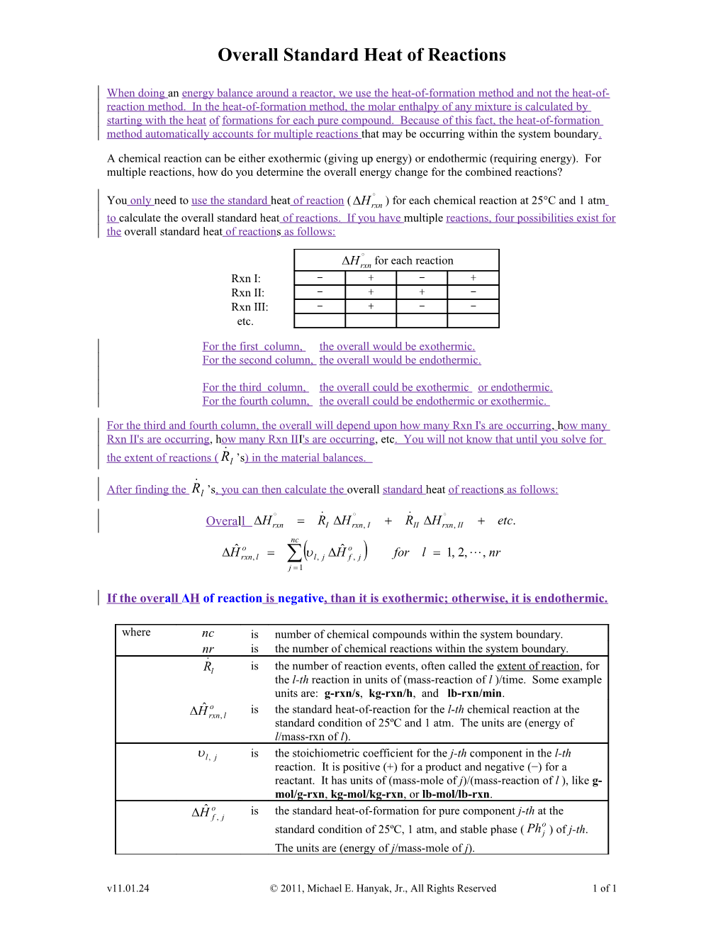 When Doing Energy Balance Around a Reactor, We Use the Heat-Of-Formation Method and Not