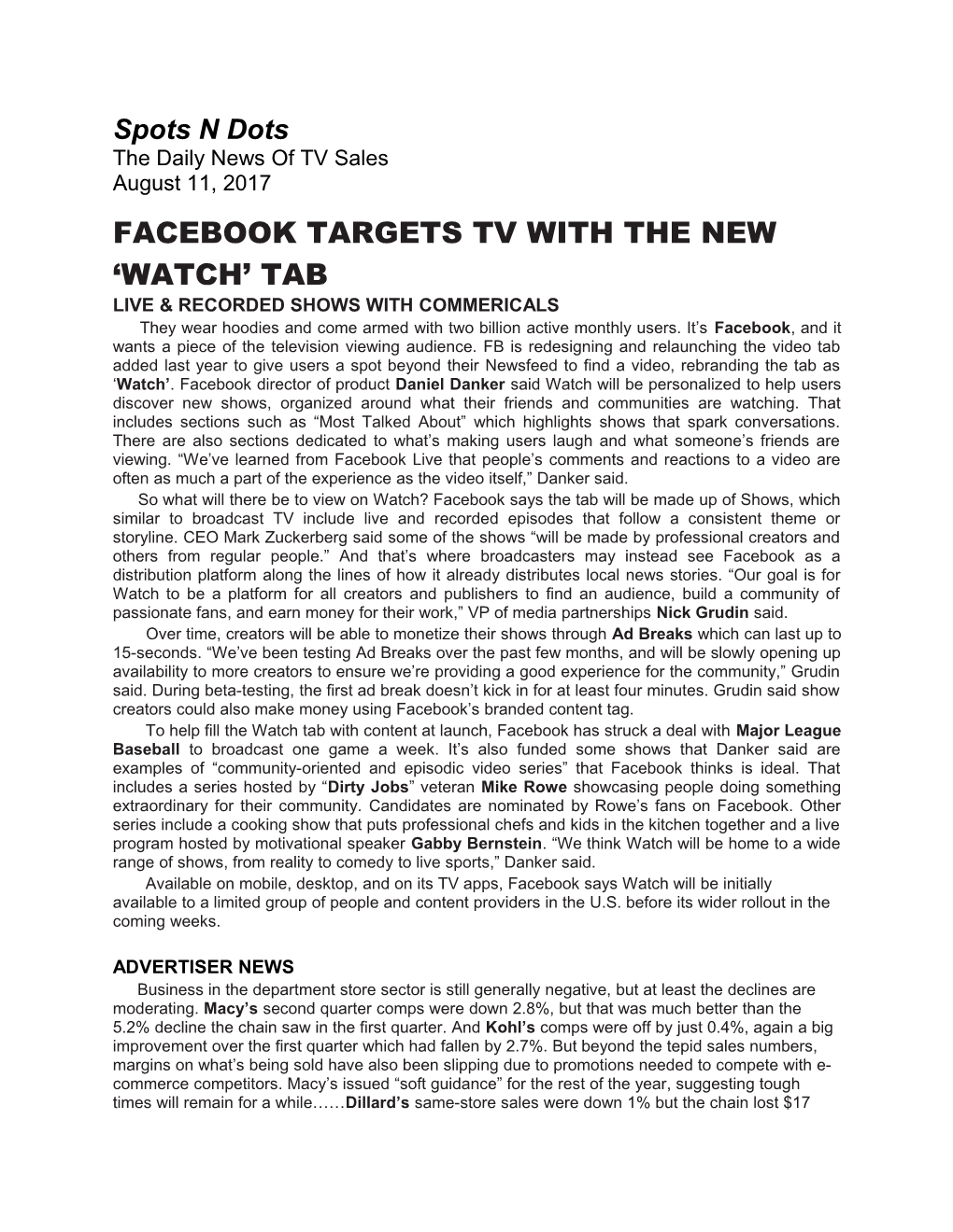 Facebook Targets Tv with the New Watch Tab