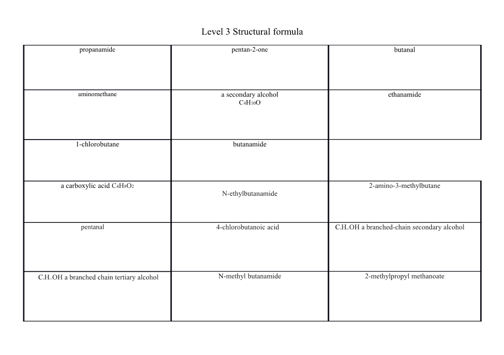 Level 3 Structural Formula