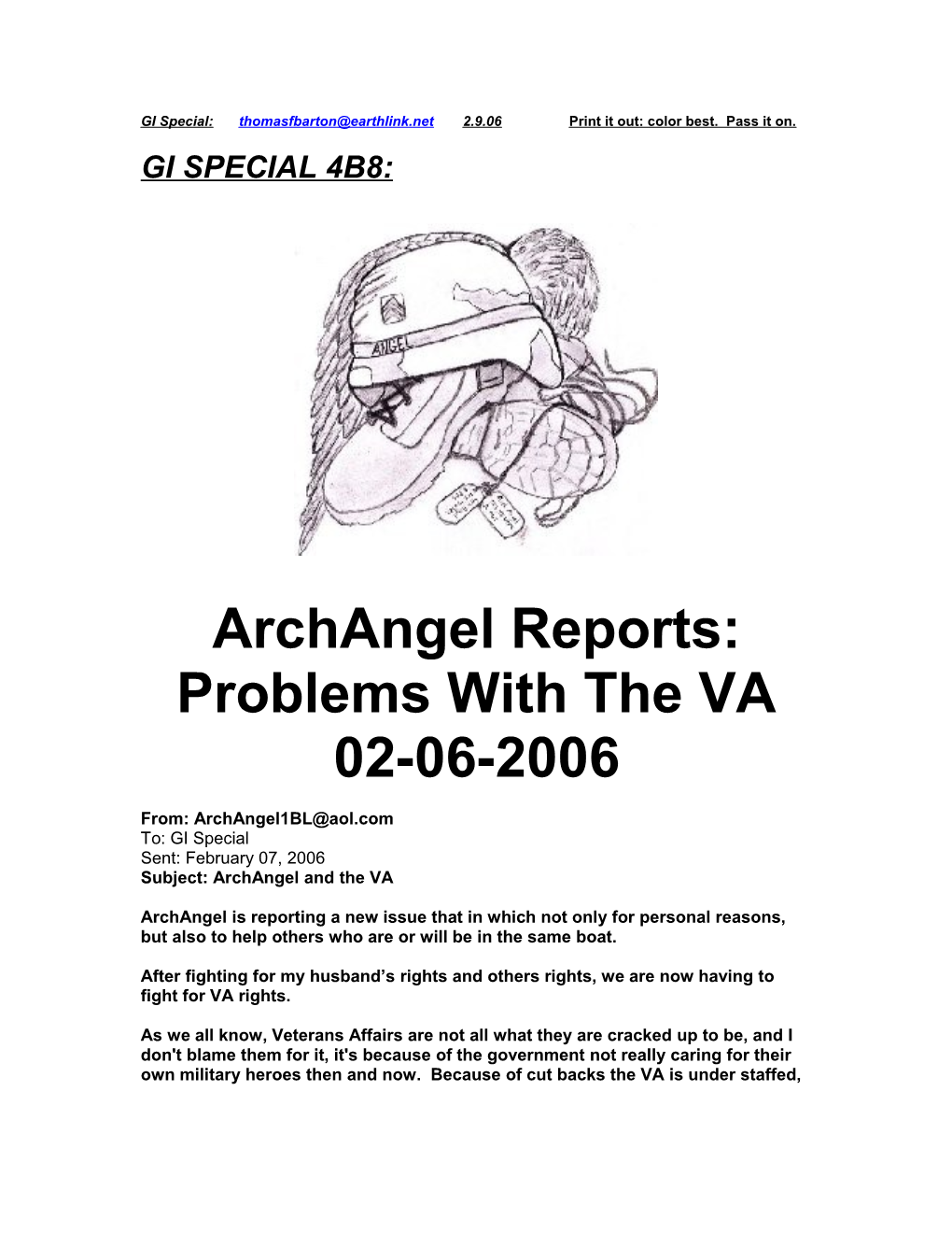 Subject: Archangel and the VA