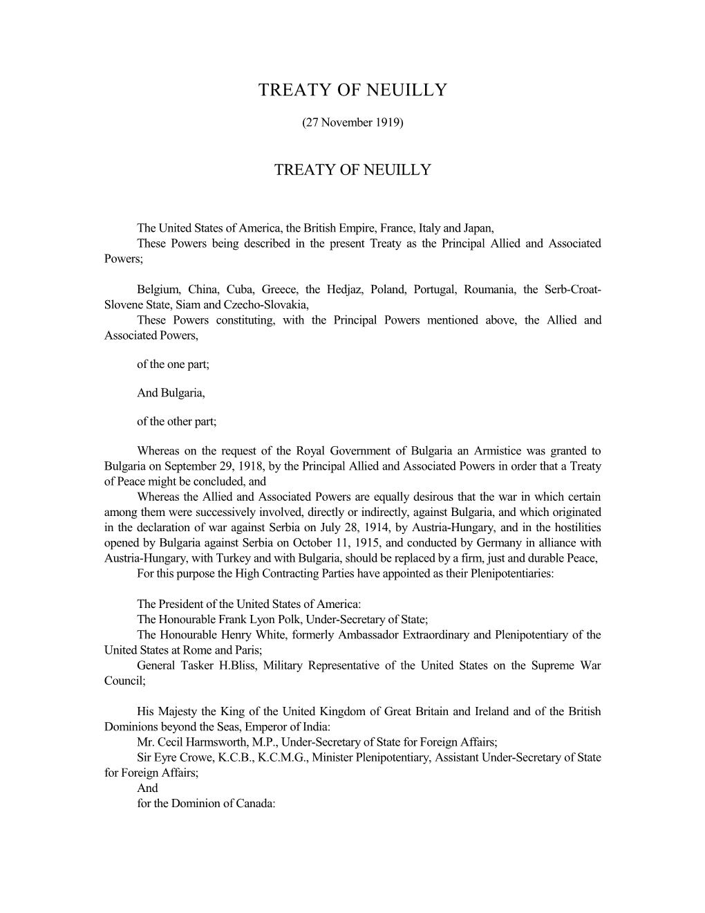 Treaty of Neuilly
