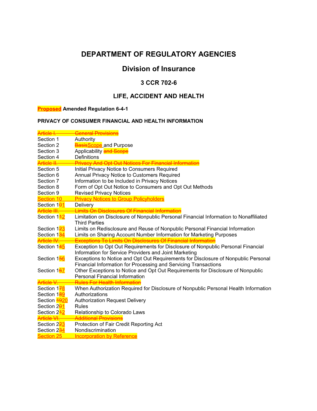 Department of Regulatory Agencies s24