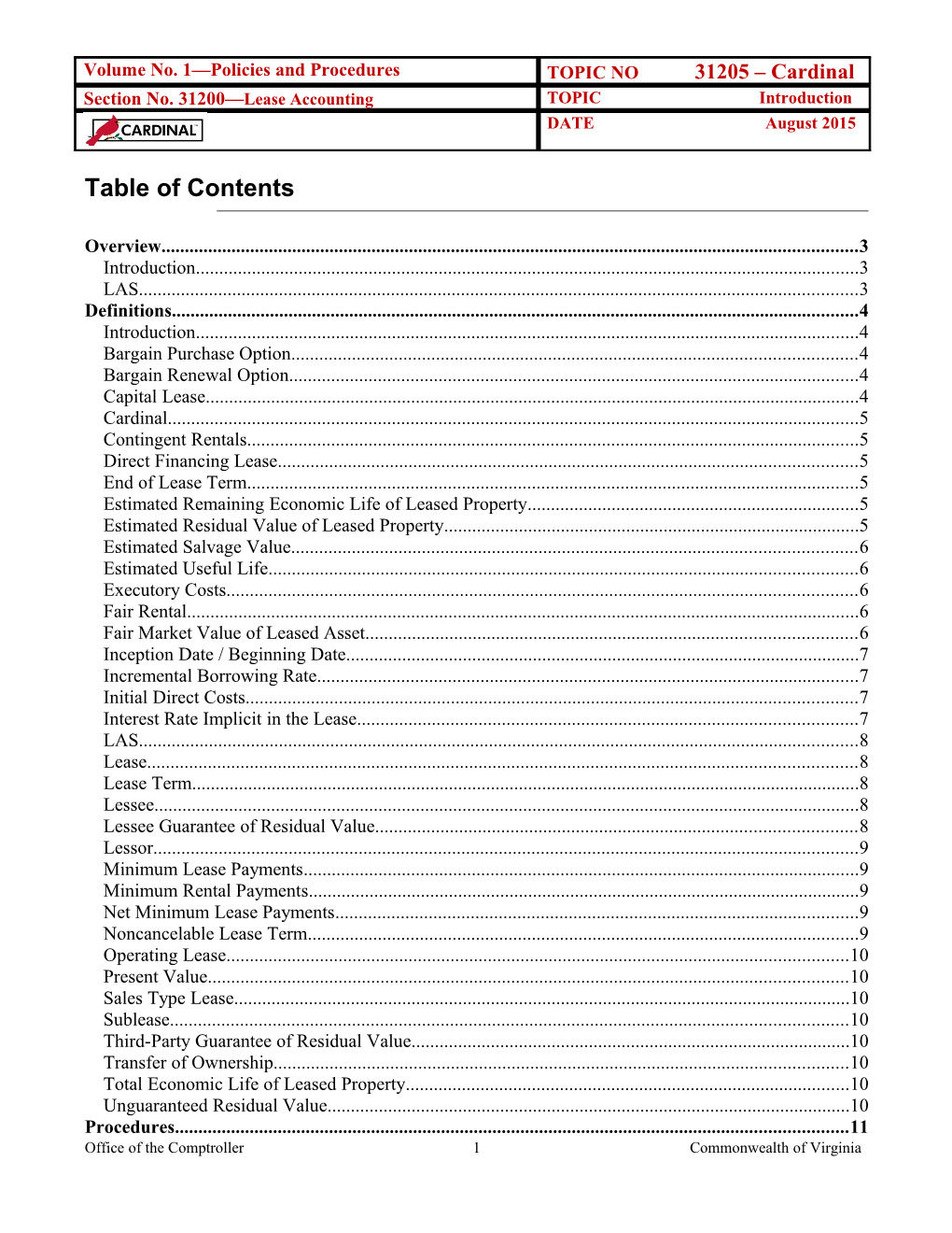 CAPP Manual - 31205 - Fixed Asset Accounting, Lease Accounting, Introduction